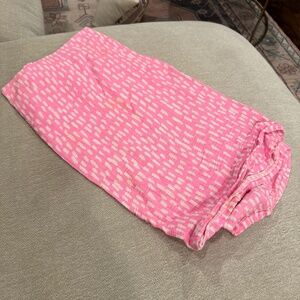 Oh Joy! Pink + White Muslin Cotton Baby Blanket